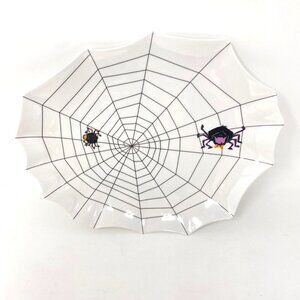 Target Halloween Figural Spider Web Plate Melamine White Decor Party Snacks B33
